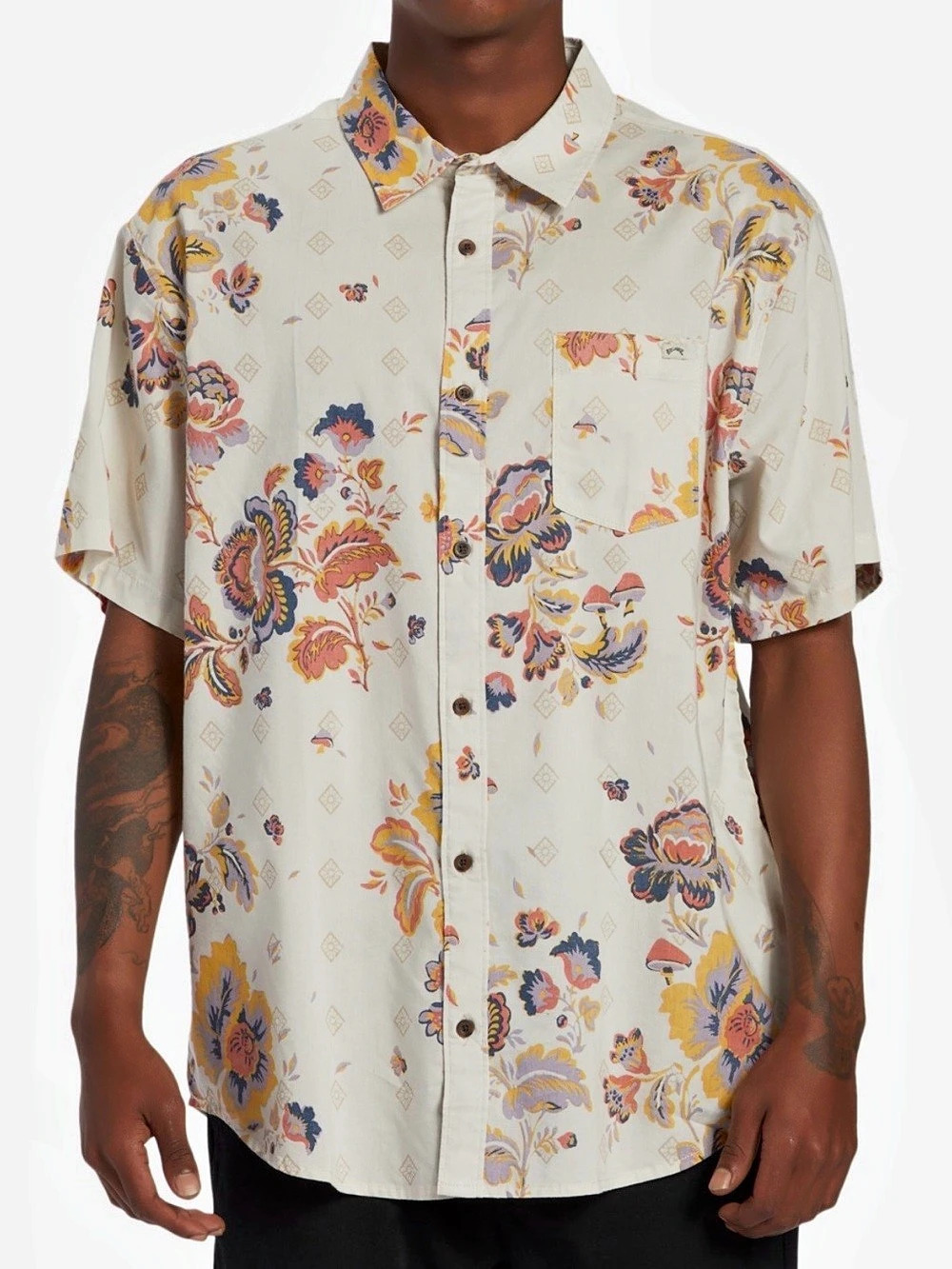 Billabong Floral Short Sleeve Shirt XL